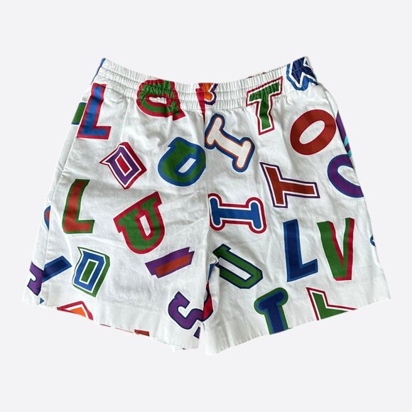 Louis Vuitton NBA White Multicolor Letter Shorts - Picture 1 of 8
